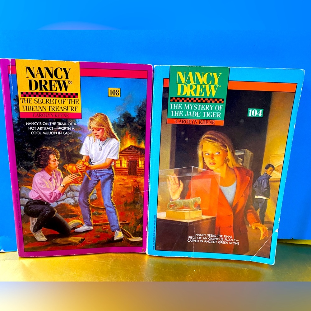 Nancy Drew Mystery Books Vintage 1992 Paperback #104 & #108 Set of 2